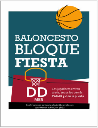 Plantilla evento deportivo