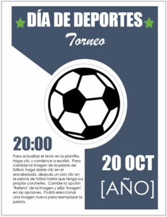Plantilla evento deportivo